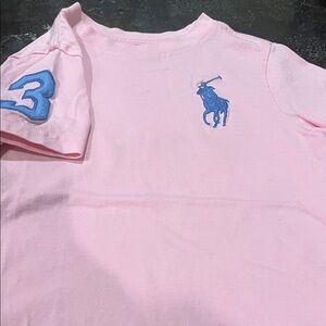 Polo by Ralph Lauren Kids Pink Polo Shirt with Blue Logo